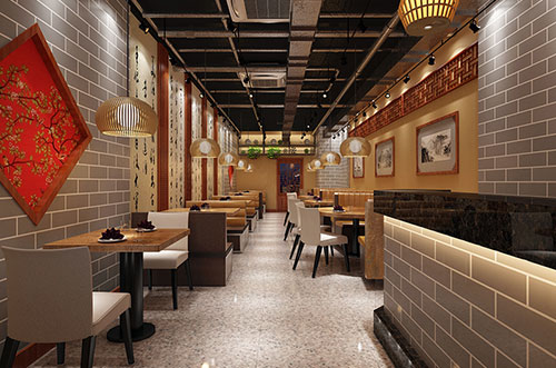 中卫传统中式餐厅餐馆装修设计效果图