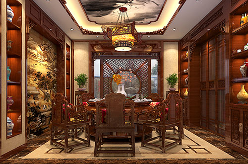 中卫温馨雅致的古典中式家庭装修设计效果图